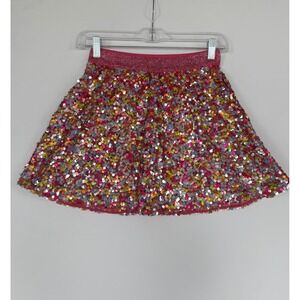 365Kid Garanimals Colorful Holiday Sequin Skirt Girls Size 8 Sparkly Party Dance